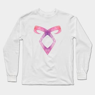 Shadowhunters rune / The mortal instruments - Angelic power rune (pink watercolour) - Clary, Alec, Jace, Izzy, Magnus - Malec - Parabatai Long Sleeve T-Shirt